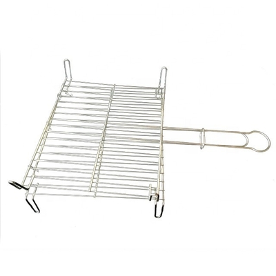 25*30 Ζυγισμένο ορθογώνιο μπάρμπεκιου Grill Δίκτυο μπάρμπεκιου Wire Mesh με λαβή