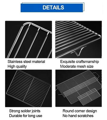 260 / 300mm μήκος Barbecue Wire Mesh και BBQ Mesh Εργαλεία μαγειρέματος με ατσάλινα grill grates