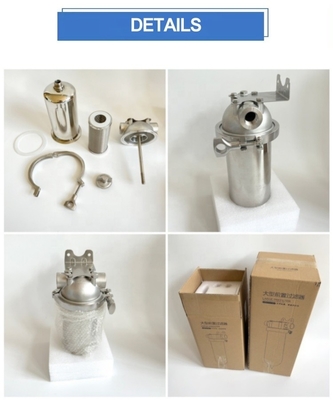 Πιστοποιημένο αντηλένιο χάλυβα 304 NSF Standard Pipeline Filter Housing με ισχύ 0W και αγγλική γλώσσα λειτουργίας