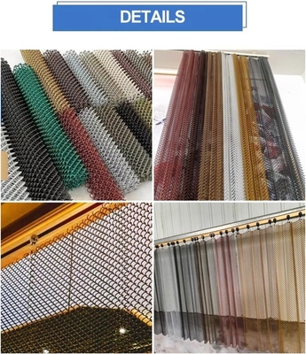 1Διάμετρος καλωδίου.2mm Διακόσμηση με μεταλλικά δίχτυα για εσωτερικό σχεδιασμό και εμπορικά περιβάλλοντα
